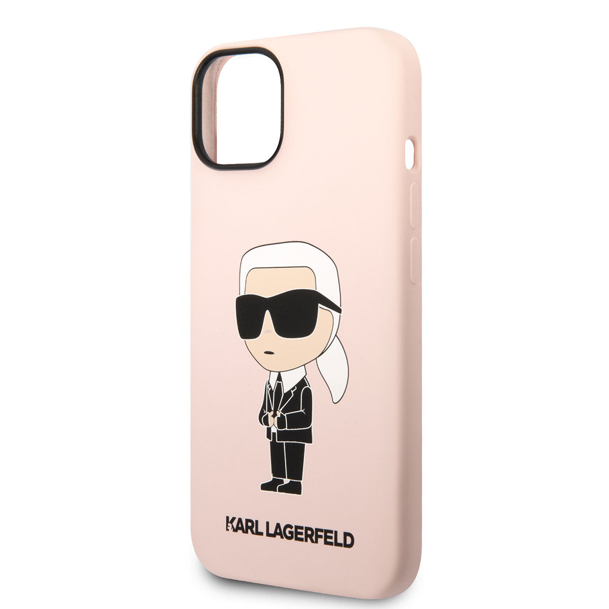 iPhone 14 Kılıf Karl Lagerfeld Silikon Karl Dizayn Kılıf Pembe