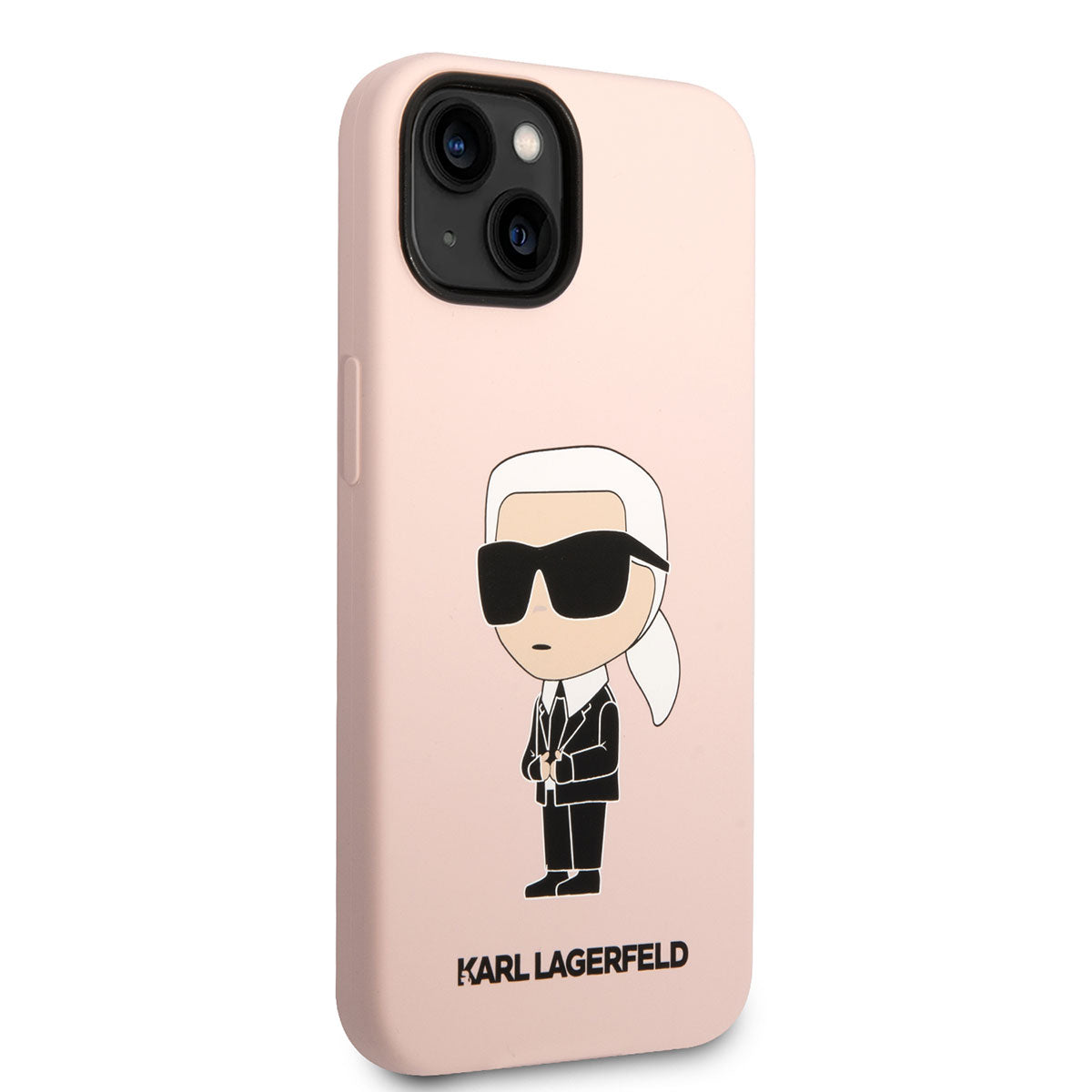 iPhone 14 Kılıf Karl Lagerfeld Silikon Karl Dizayn Kılıf Pembe