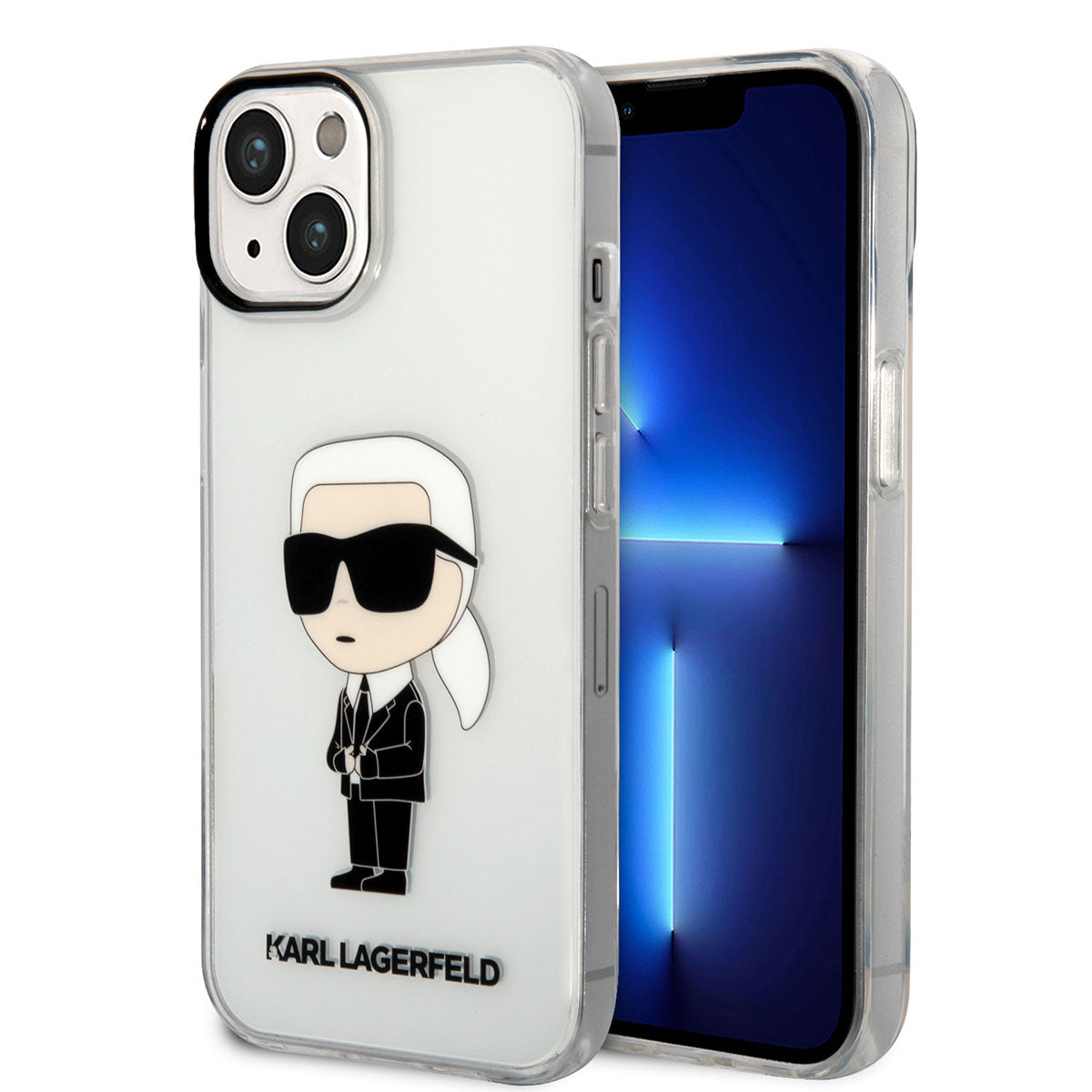 iPhone 14 Kılıf Karl Lagerfeld Transparan İkonik Karl Dizayn Kılıf Renksiz