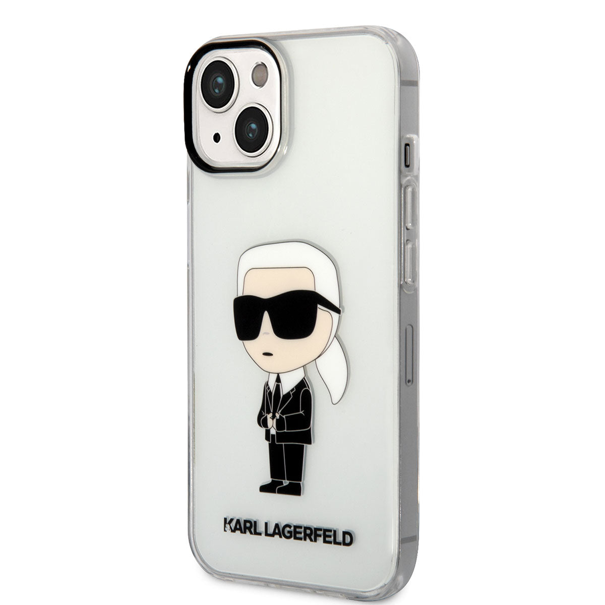 iPhone 14 Kılıf Karl Lagerfeld Transparan İkonik Karl Dizayn Kılıf Renksiz