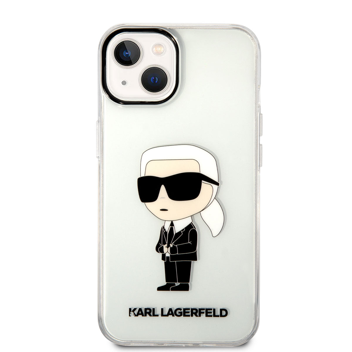 iPhone 14 Kılıf Karl Lagerfeld Transparan İkonik Karl Dizayn Kılıf Renksiz