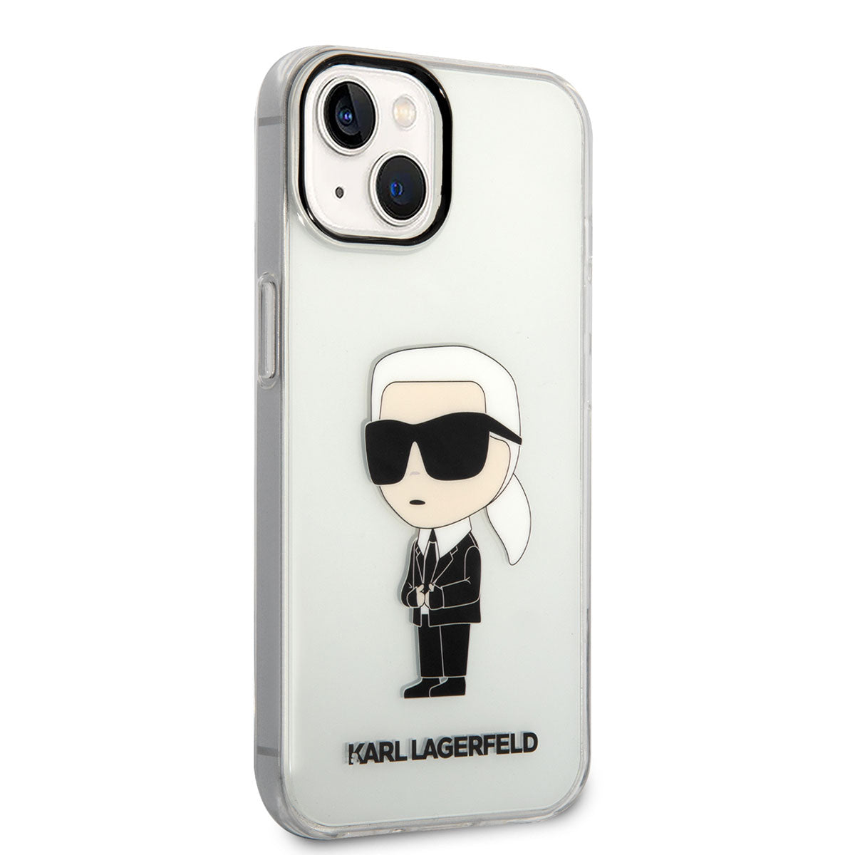 iPhone 14 Kılıf Karl Lagerfeld Transparan İkonik Karl Dizayn Kılıf Renksiz