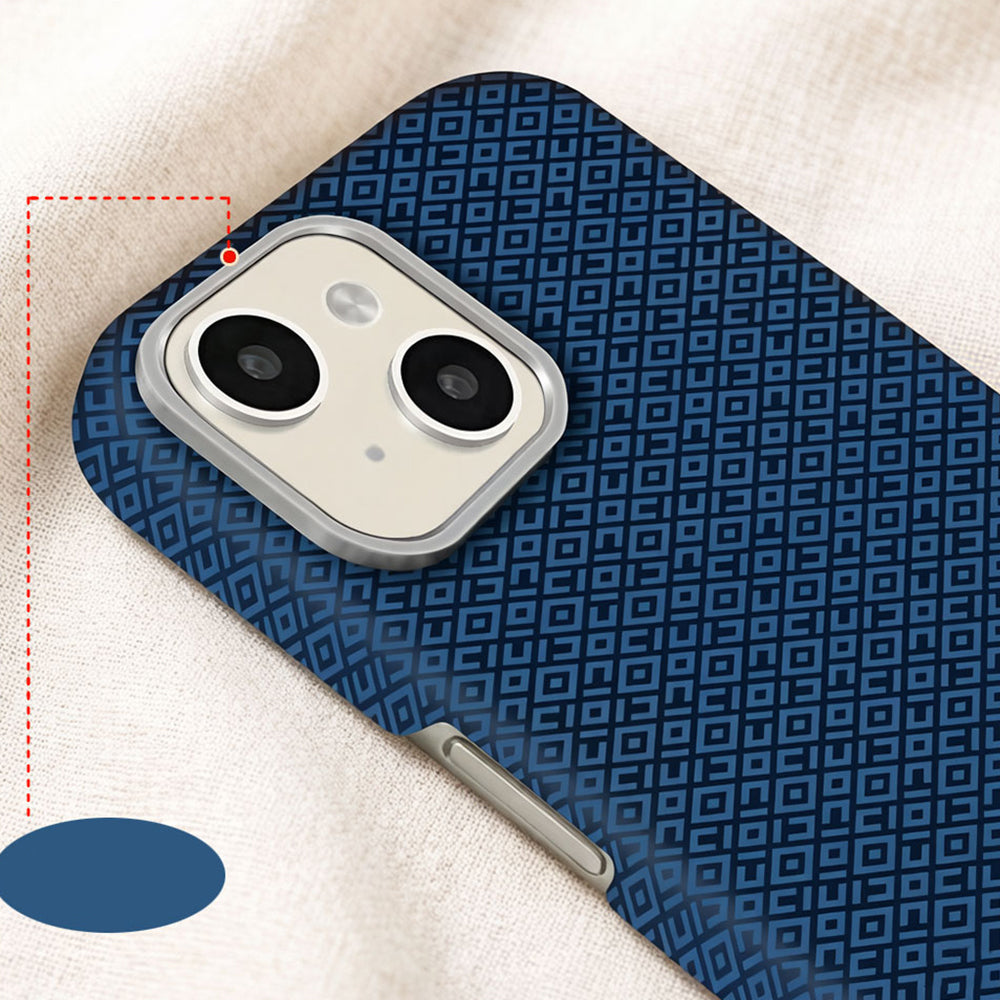 Apple iPhone 14 Kılıf M-Safe Şarj Özellikli Zore Paris Vax Sert PC Kapak Lacivert