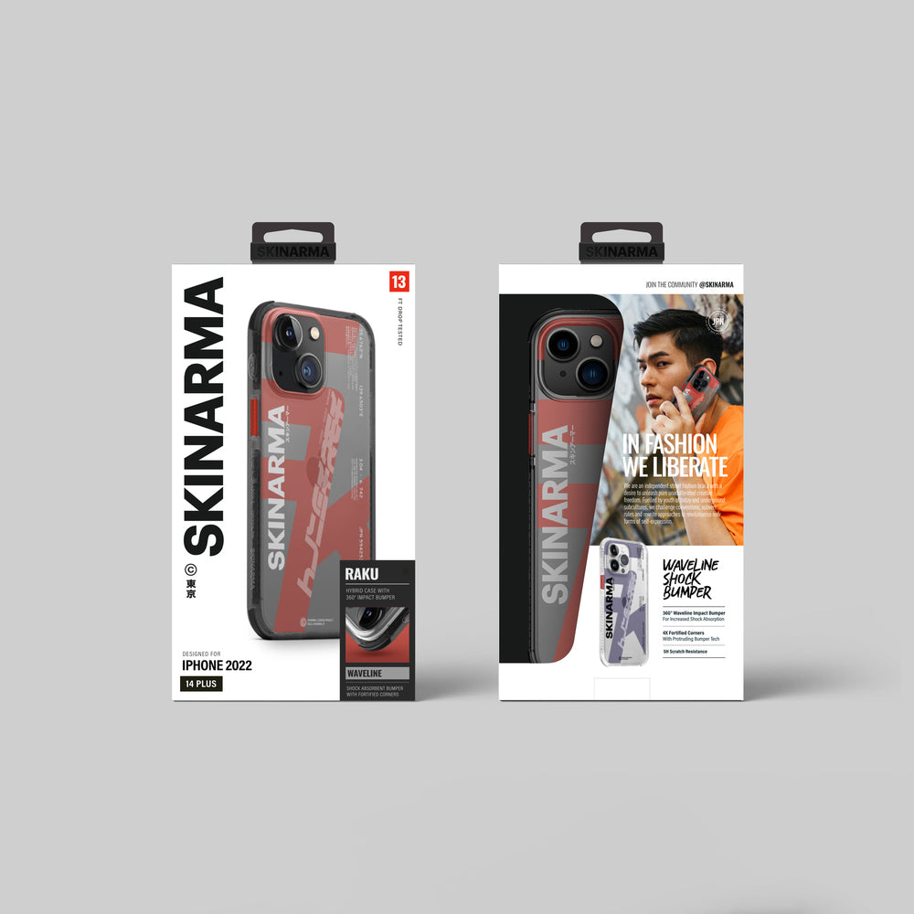 iPhone 14 Kılıf SkinArma Şeffaf Airbag Tasarımlı Raku Kılıf Mor