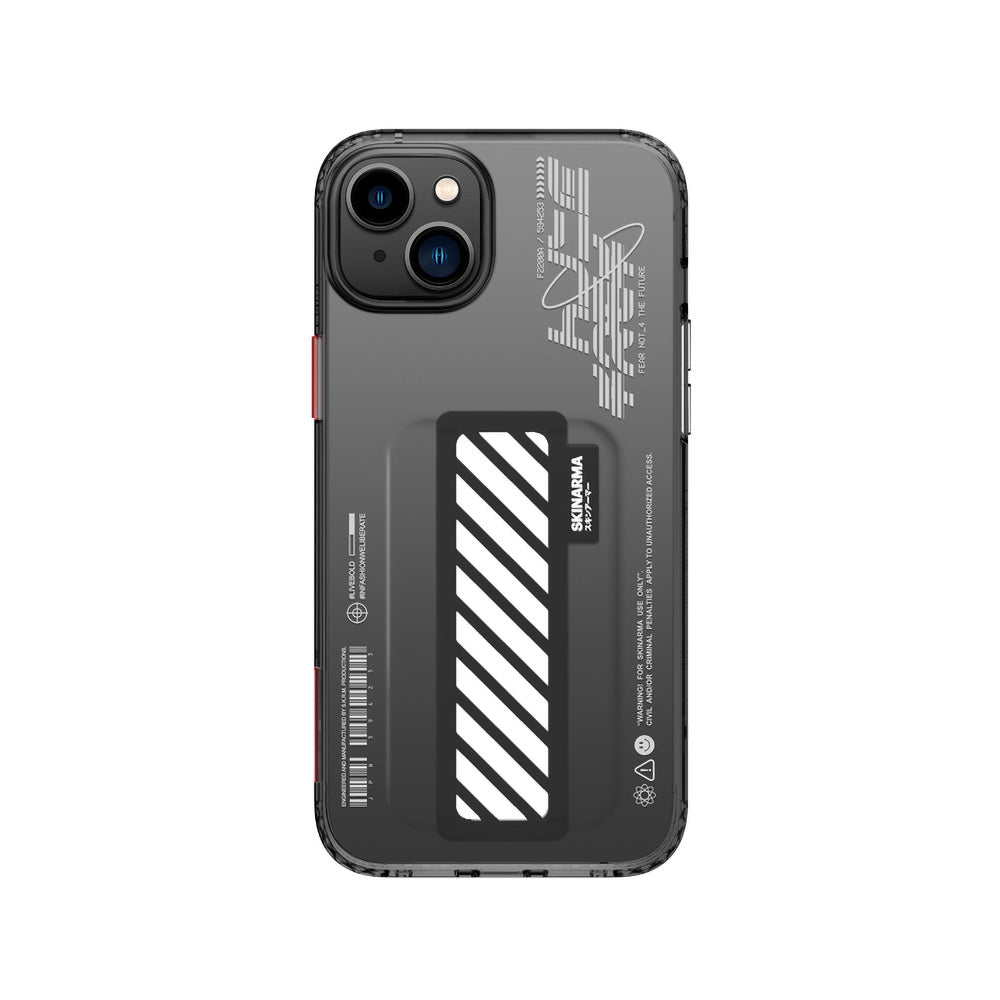 iPhone 14 Kılıf SkinArma Şeffaf Desenli Kaze Kılıf Füme