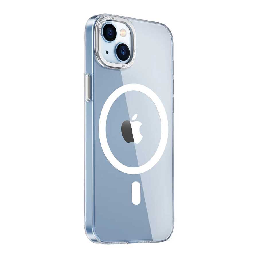 iPhone 14 Kılıf Wiwu MCC-102 Magnetic Crystal Sert PC Kılıf Renksiz