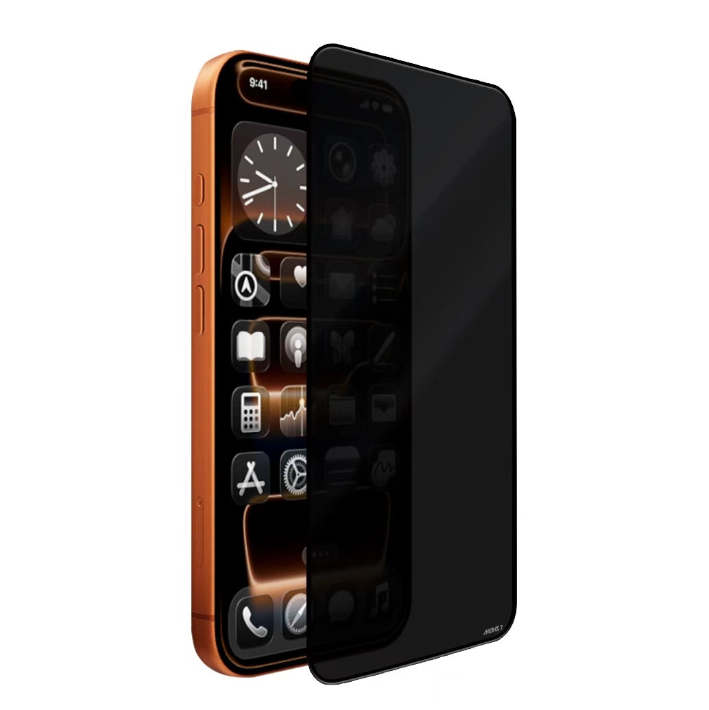 Apple iPhone 14 Mohseven M6 Privacy Temperli Cam Ekran Koruyucu + Kolay Uygulama Aparatı Siyah