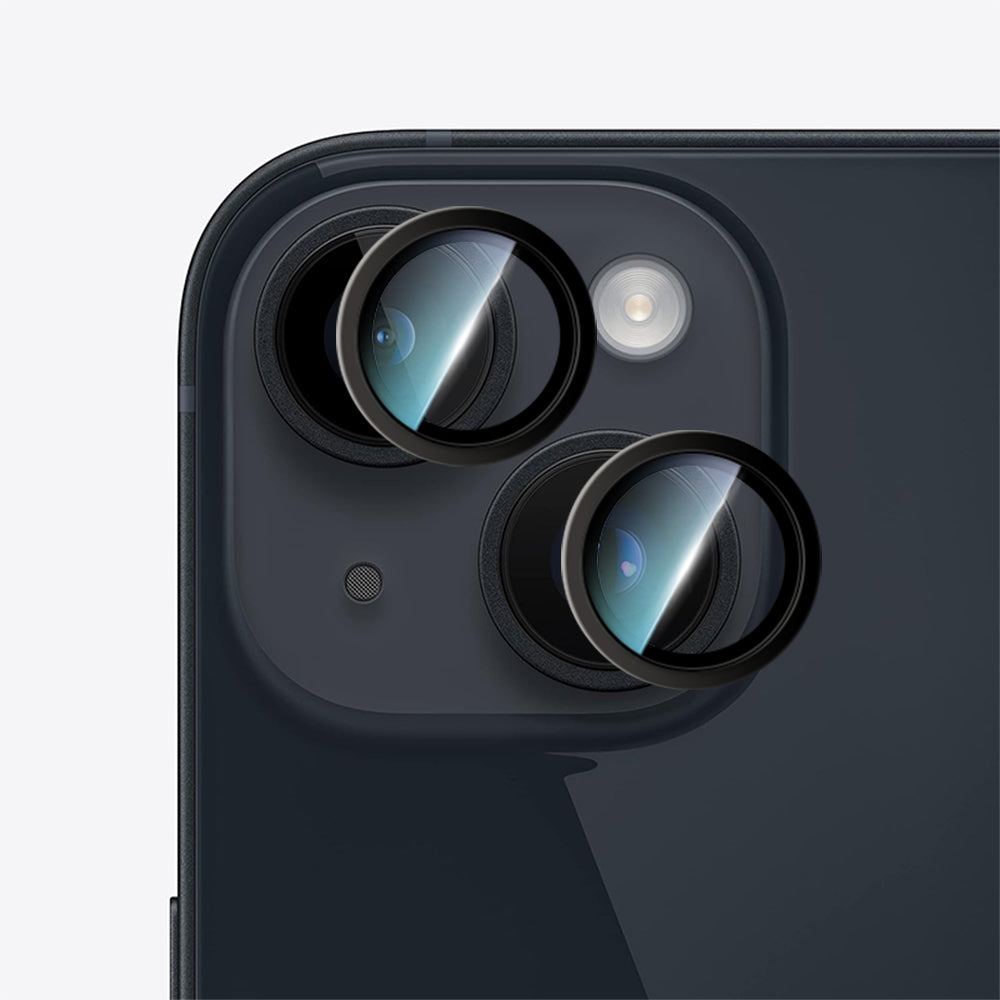 Apple iPhone 14 Plus CaseWorld Alloy Serisi Oleofobik Anti Reflective Kamera Lens Koruyucu Siyah