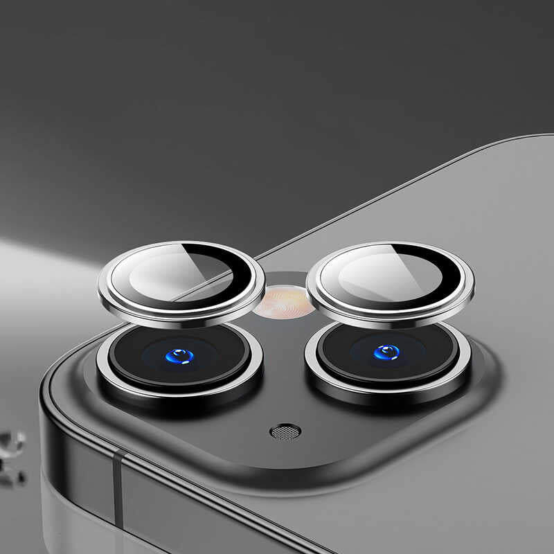 iPhone 14 Plus Wiwu Lens Guard Metal Kamera Lens Koruyucu Siyah