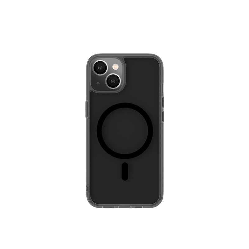 iPhone 14 Plus Wiwu Magsafe Şarj Özellikli Lens Korumalı Şeffaf Silikon Kılıf Siyah