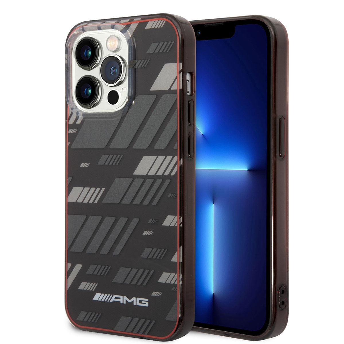 iPhone 14 Pro Kılıf AMG Transparan Çift Katmanlı Grafik Dizayn I Kılıf Siyah