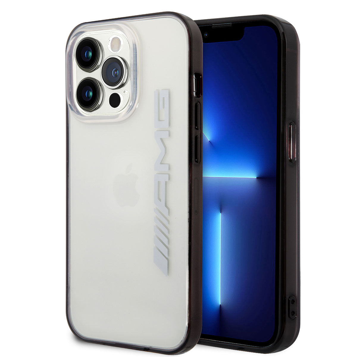 iPhone 14 Pro Kılıf AMG Transparan Siyah Çerçeve Dizayn Kılıf Şeffaf-Siyah