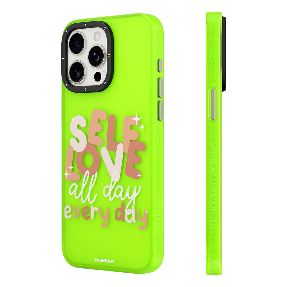 iPhone 14 Pro Kılıf Bethany Green Tasarımlı Youngkit Sweet Language Kılıf Yeşil