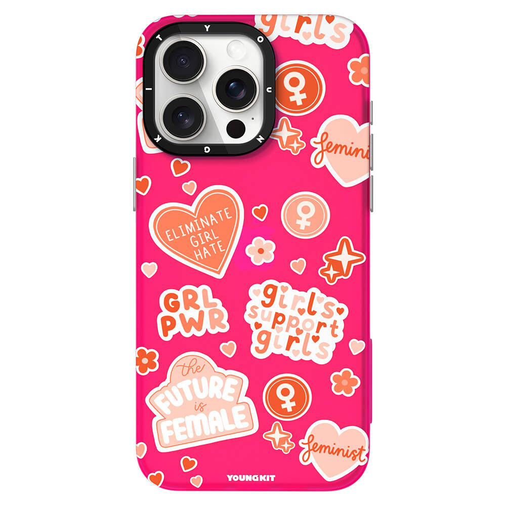 iPhone 14 Pro Kılıf Bethany Green Tasarımlı Youngkit Sweet Language Kılıf Yeşil