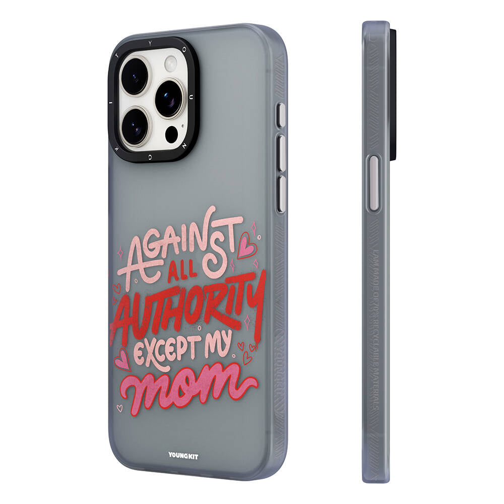iPhone 14 Pro Kılıf Bethany Green Tasarımlı Youngkit Sweet Language Kılıf Gri