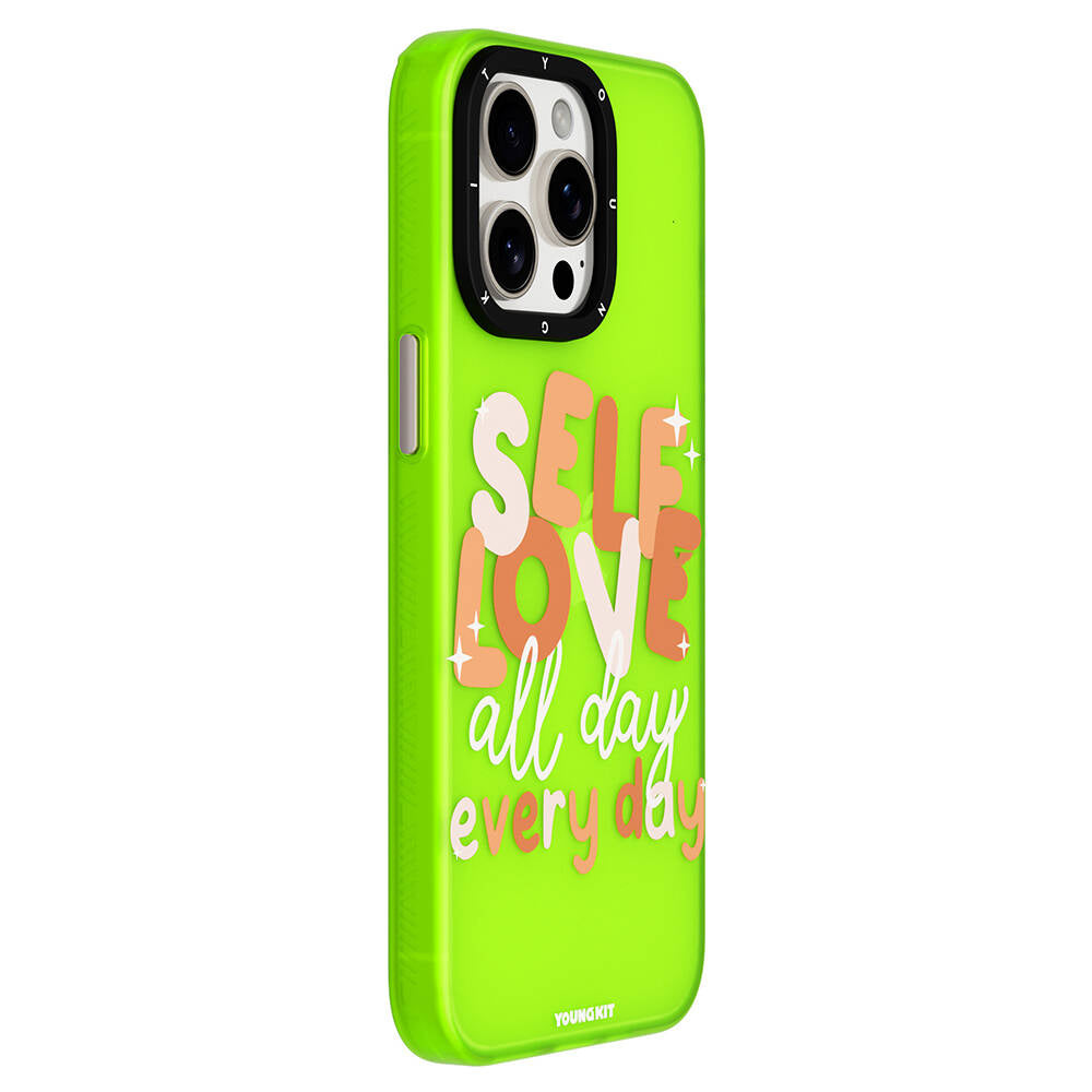 iPhone 14 Pro Kılıf Bethany Green Tasarımlı Youngkit Sweet Language Kılıf Yeşil