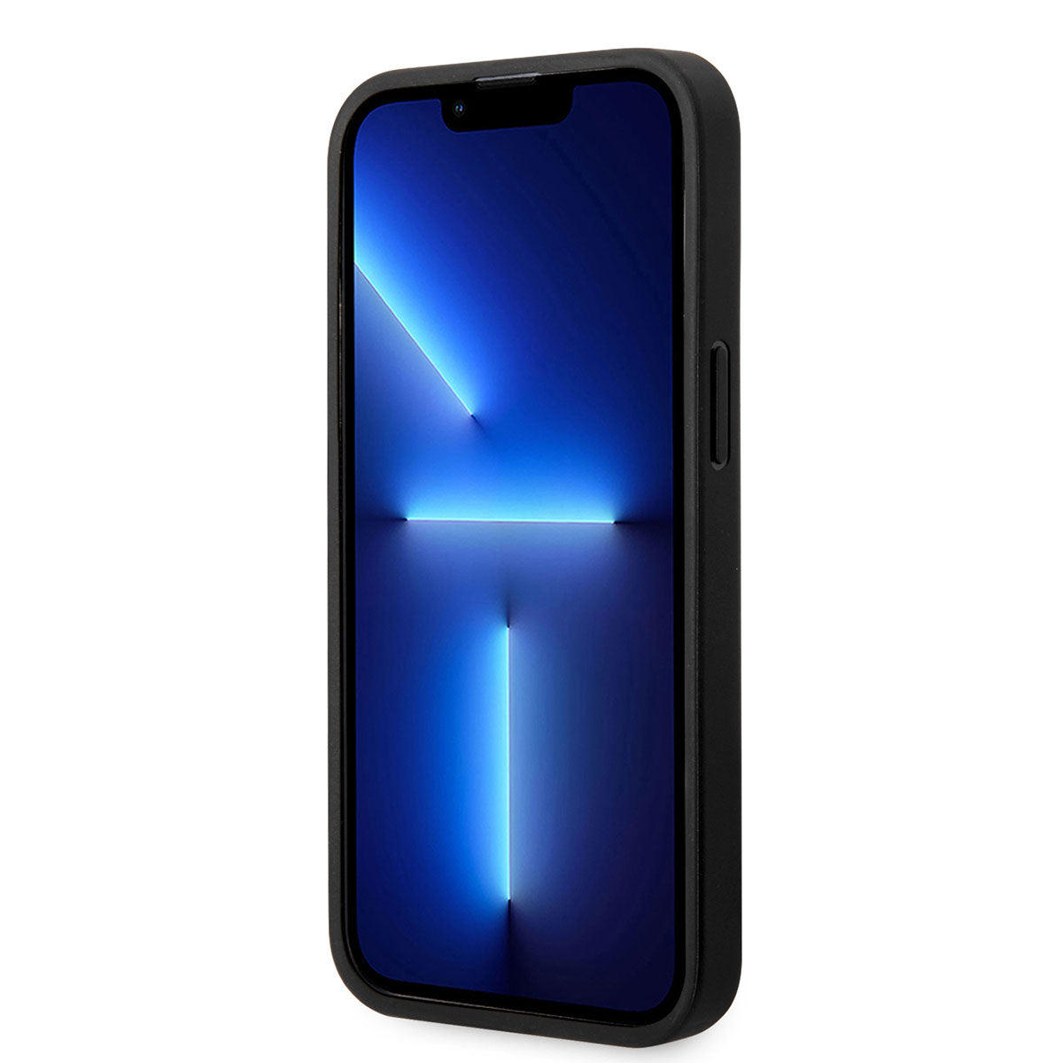 iPhone 14 Pro Kılıf BMW Deri Mavi Noktalı Dizayn Kılıf Siyah