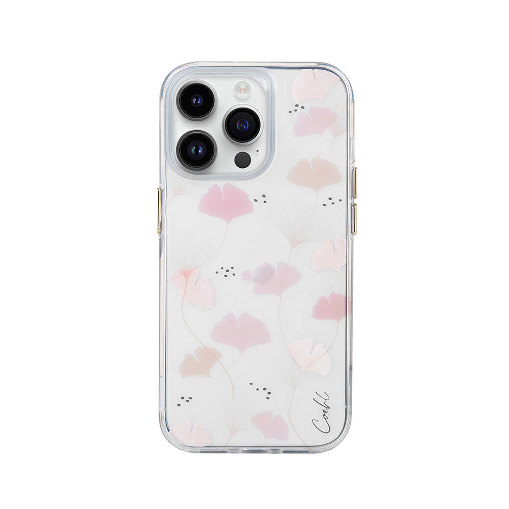 iPhone 14 Pro Kılıf Çayır Çiçeği Desenli Coehl Meadow Kılıf Pembe
