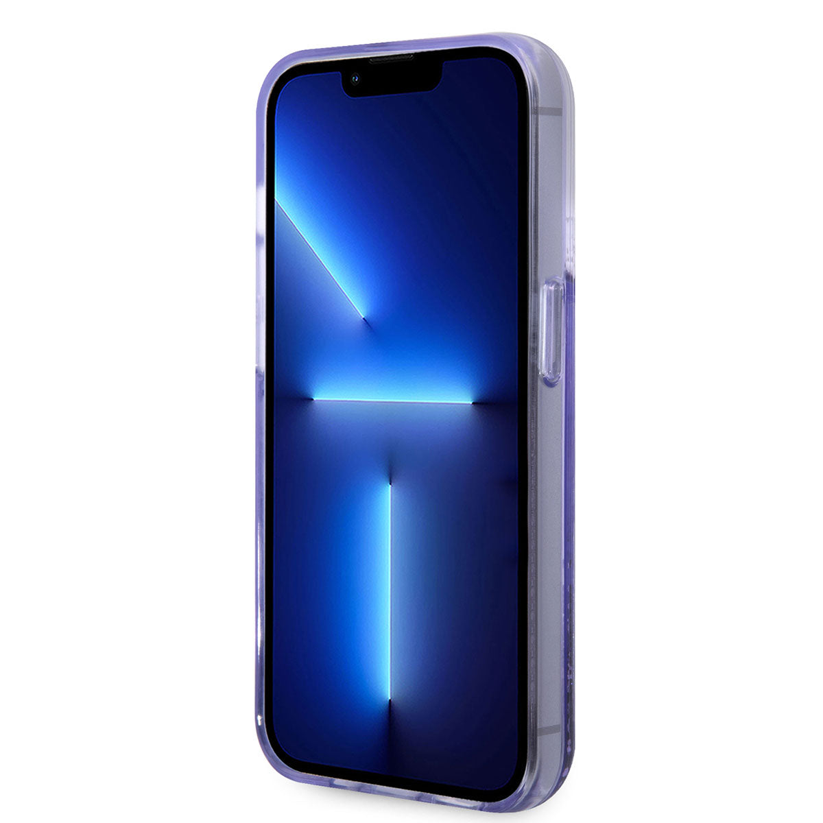 Apple iPhone 14 Pro Kılıf GUESS Transparan Sıvılı Simli Dizayn Kapak Pembe