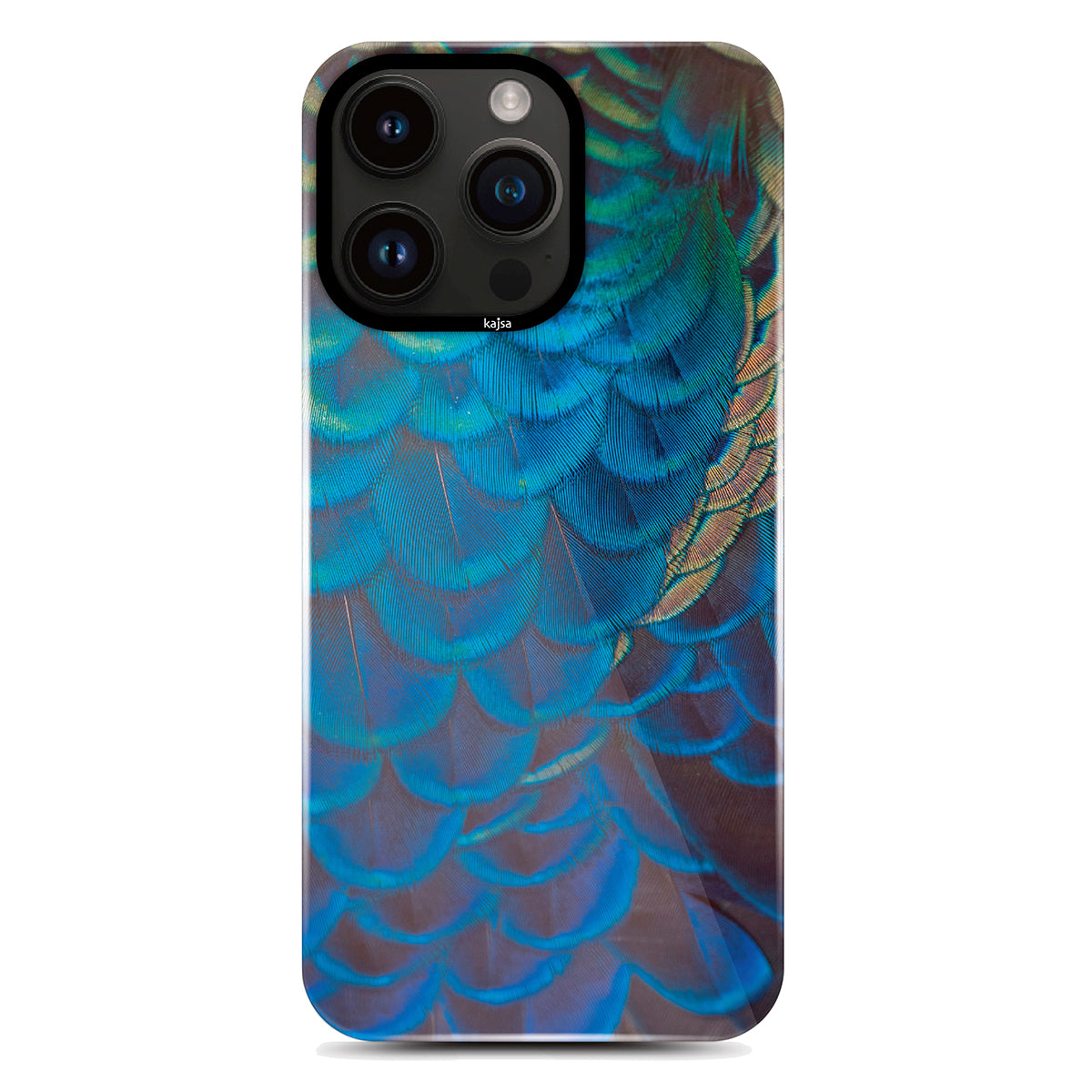 iPhone 14 Pro Kılıf HD Desenli Kajsa Shield Plus Wild Serisi Kılıf Mavi