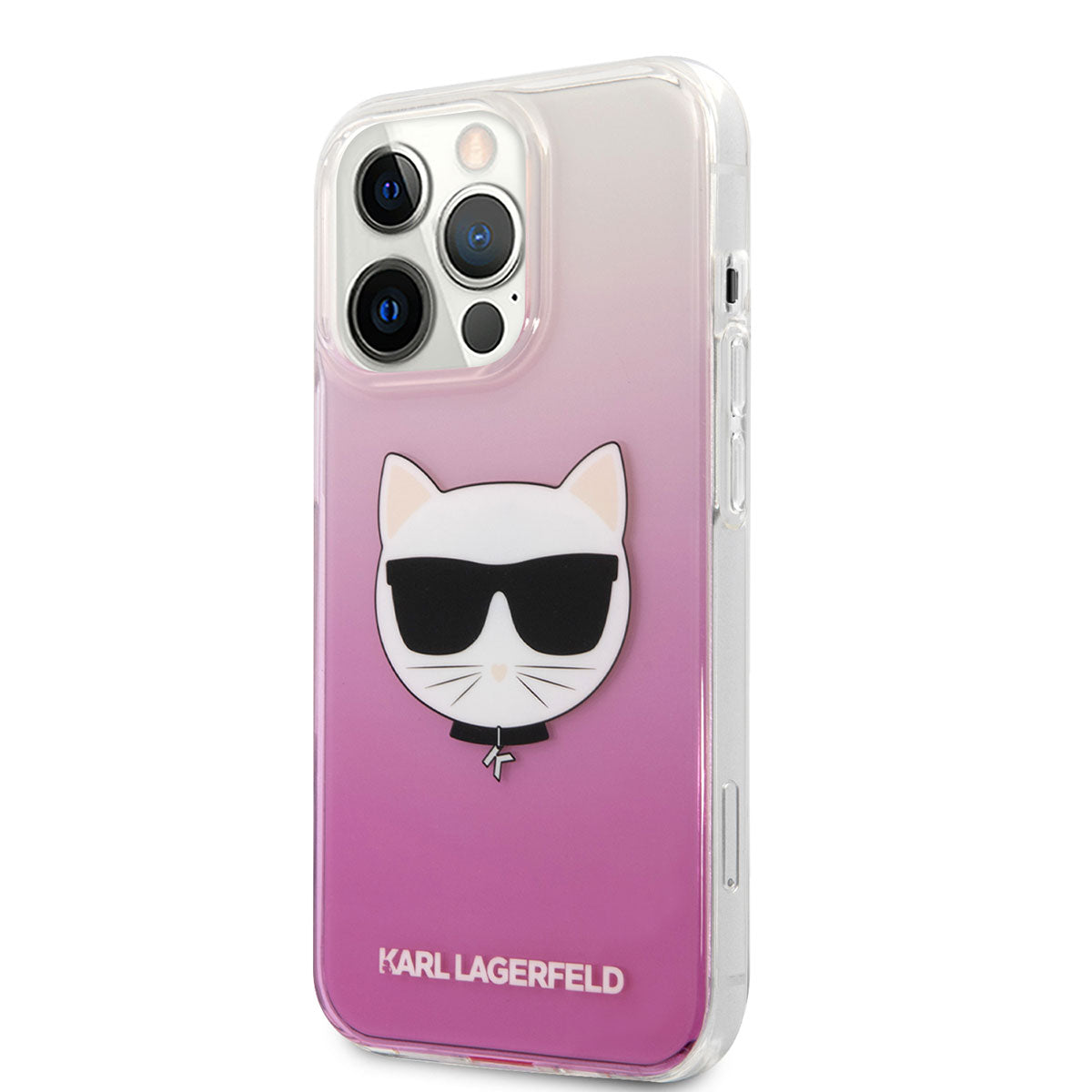 iPhone 14 Pro Kılıf Karl Lagerfeld Sert TPU Choupette Dizayn Kılıf Pembe