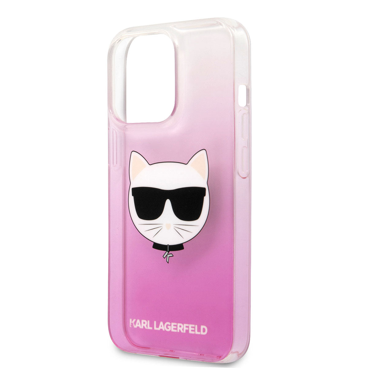 iPhone 14 Pro Kılıf Karl Lagerfeld Sert TPU Choupette Dizayn Kılıf Pembe