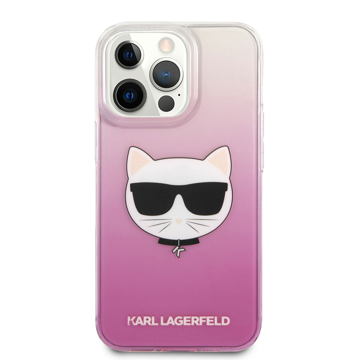 iPhone 14 Pro Kılıf Karl Lagerfeld Sert TPU Choupette Dizayn Kılıf Pembe