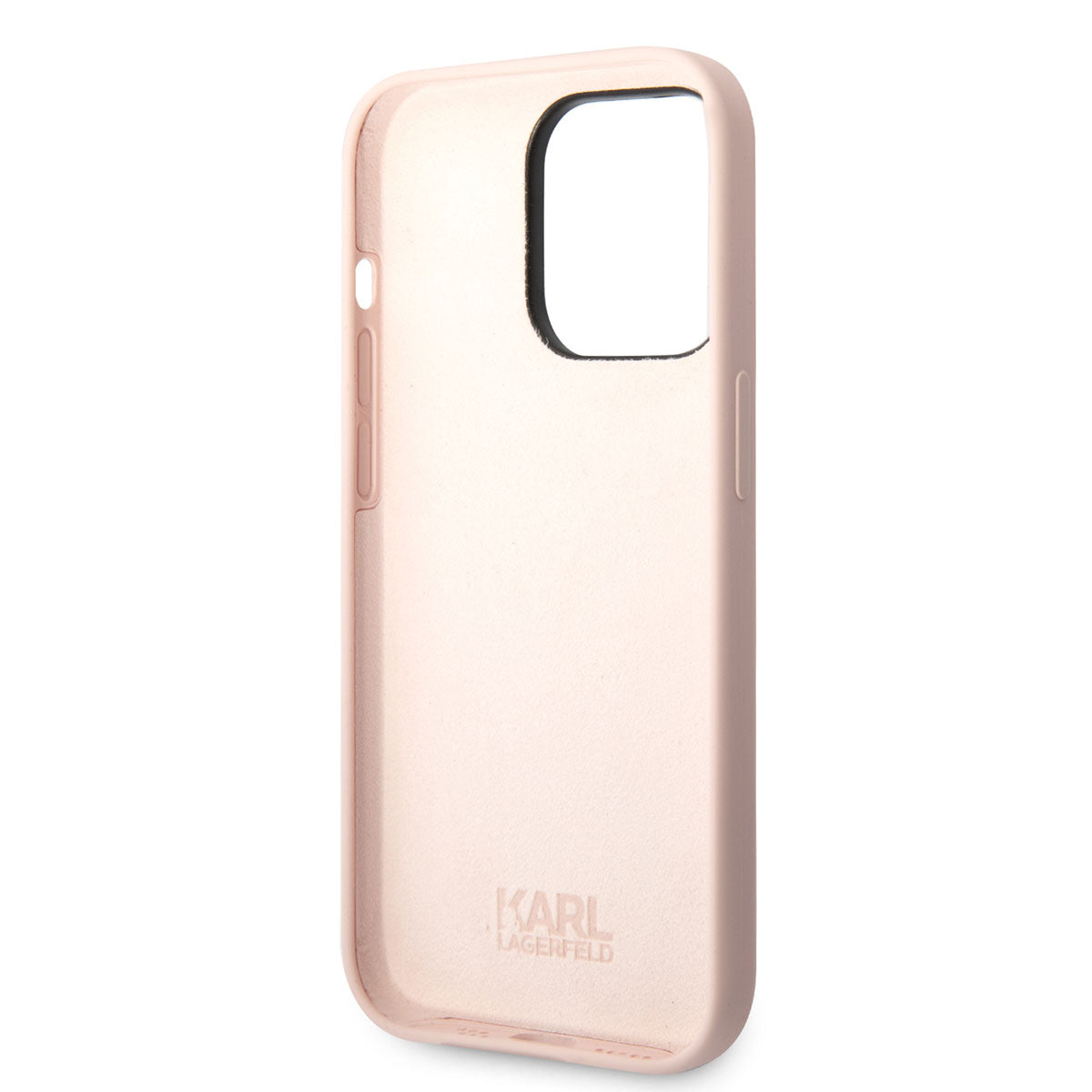 iPhone 14 Pro Kılıf Karl Lagerfeld Silikon Choupette Dizayn Kılıf Pembe