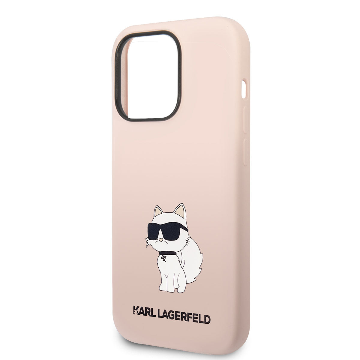 iPhone 14 Pro Kılıf Karl Lagerfeld Silikon Choupette Dizayn Kılıf Pembe