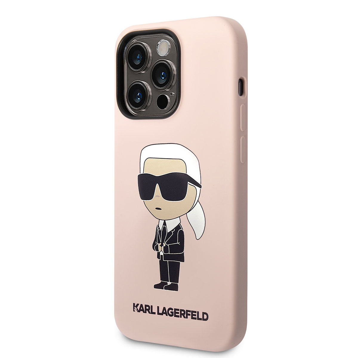 iPhone 14 Pro Kılıf Karl Lagerfeld Silikon Karl Dizayn Kılıf Pembe