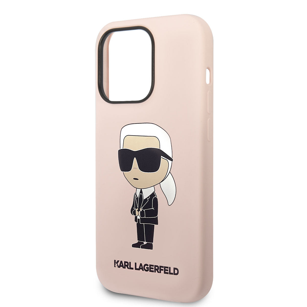 iPhone 14 Pro Kılıf Karl Lagerfeld Silikon Karl Dizayn Kılıf Pembe