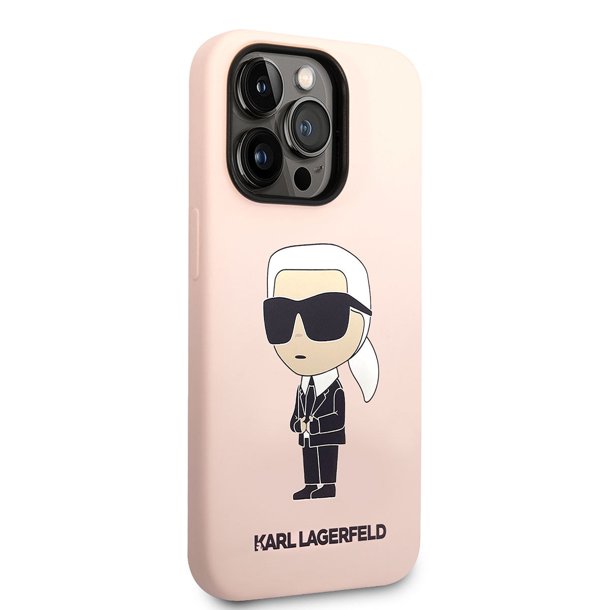 iPhone 14 Pro Kılıf Karl Lagerfeld Silikon Karl Dizayn Kılıf Pembe