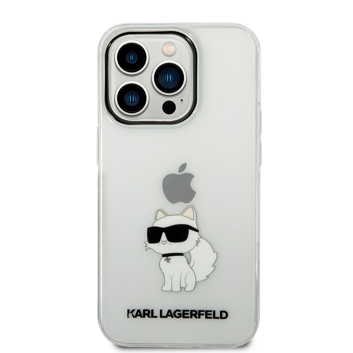 iPhone 14 Pro Kılıf Karl Lagerfeld Transparan Choupette Dizayn Kılıf Renksiz