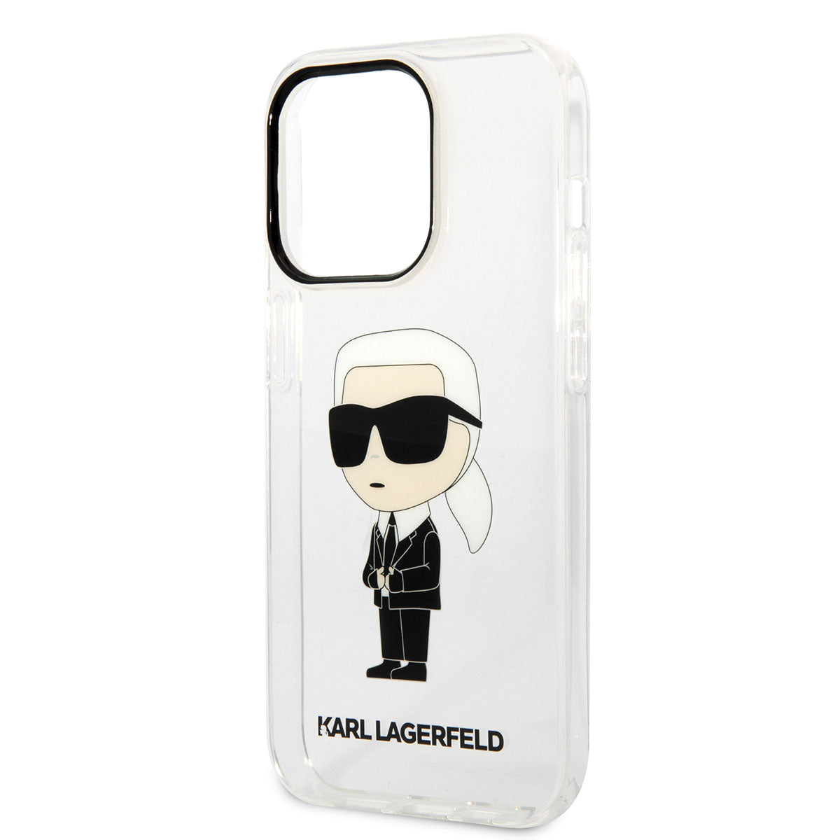 iPhone 14 Pro Kılıf Karl Lagerfeld Transparan İkonik Karl Dizayn Kılıf Renksiz