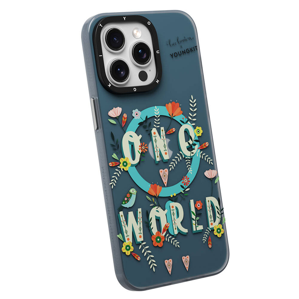 iPhone 14 Pro Kılıf Magsafe Şarj Özellikli Bee Brown Tasarımlı Youngkit Colorful Life Serisi Kılıf Sarı