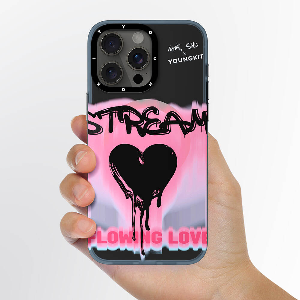 iPhone 14 Pro Kılıf Magsafe Şarj Özellikli Shu Tasarımlı Youngkit Dreamland Serisi Kılıf Pembe