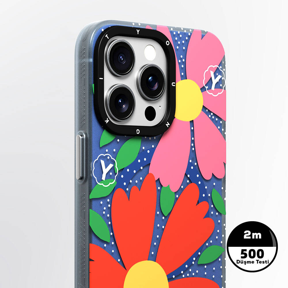iPhone 14 Pro Kılıf Magsafe Şarj Özellikli Sunshine Tasarımlı Youngkit Colorful Serisi Kılıf Kırmızı