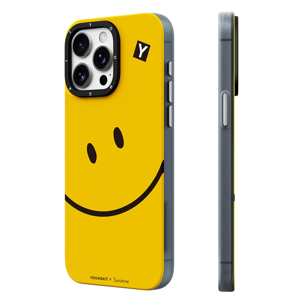 iPhone 14 Pro Kılıf Magsafe Şarj Özellikli Sunshine Tasarımlı Youngkit Daily Happy Serisi Kılıf Kırmızı