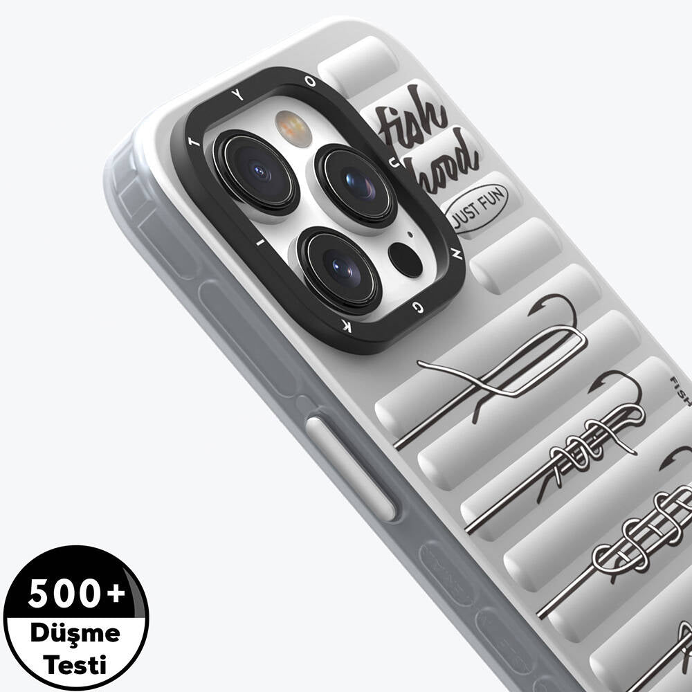 iPhone 14 Pro Kılıf Magsafe Şarj Özellikli Youngkit Fishing Serisi Kılıf Gri