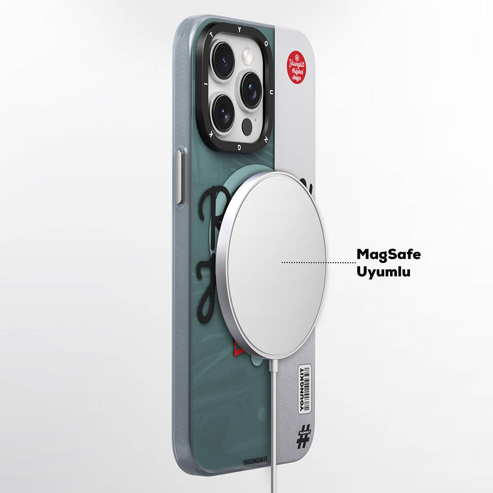 iPhone 14 Pro Kılıf Magsafe Şarj Özellikli Youngkit Motorcycle Legend Serisi Kılıf Siyah