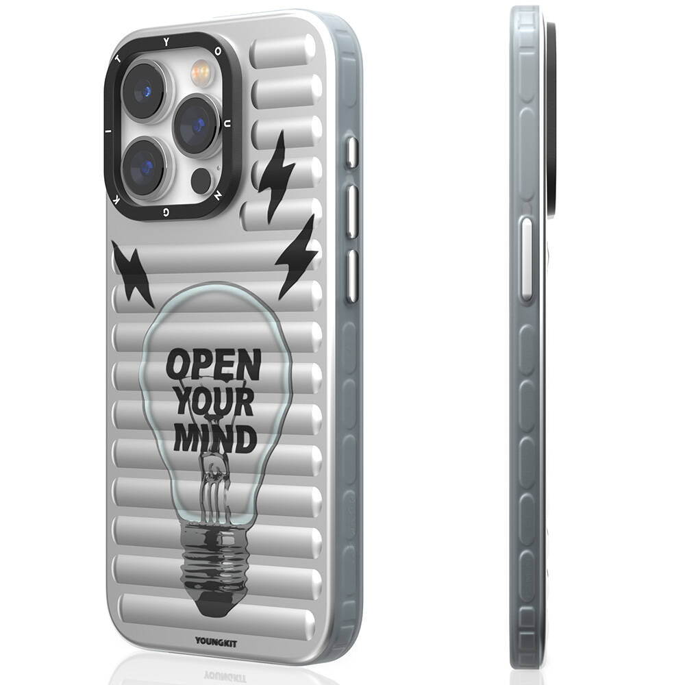 iPhone 14 Pro Kılıf Magsafe Şarj Özellikli Youngkit Open Mind Serisi Kılıf Siyah