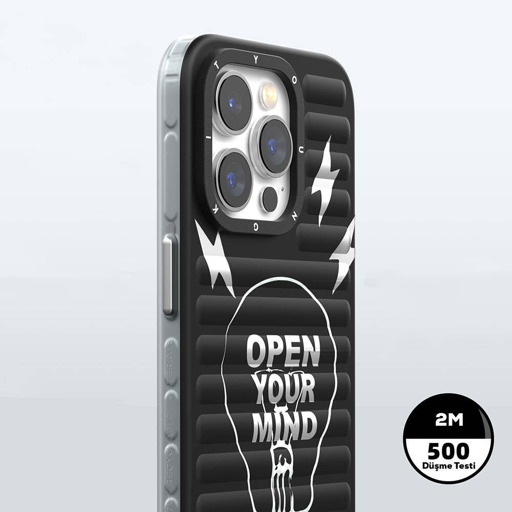 iPhone 14 Pro Kılıf Magsafe Şarj Özellikli Youngkit Open Mind Serisi Kılıf Siyah