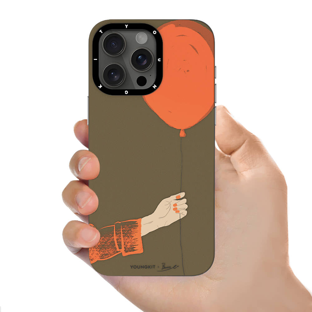 iPhone 14 Pro Kılıf Magsafe Şarj Özellikli Youngkit Orange Serisi Flying Balloon Kılıf Turuncu