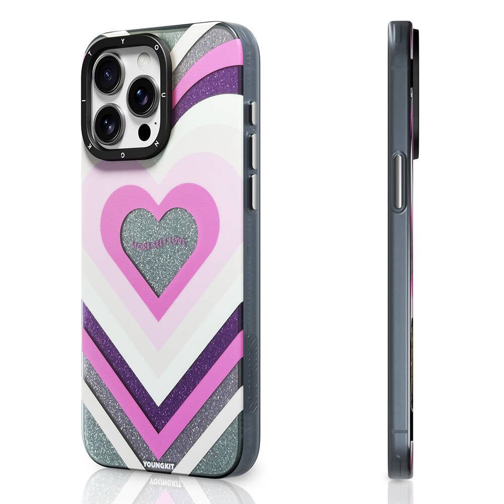 iPhone 14 Pro Kılıf Magsafe Şarj Özellikli Youngkit Star Dazzle Serisi Kılıf Gri
