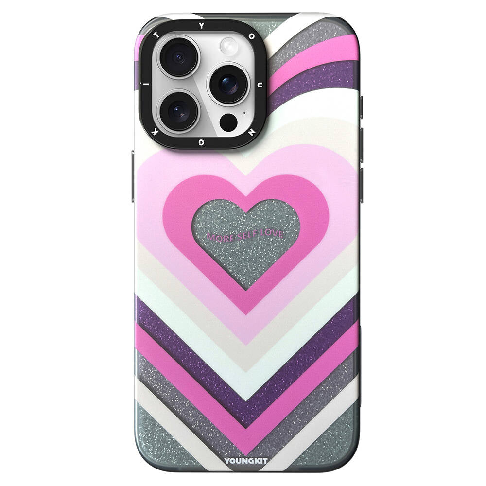 iPhone 14 Pro Kılıf Magsafe Şarj Özellikli Youngkit Star Dazzle Serisi Kılıf Gri
