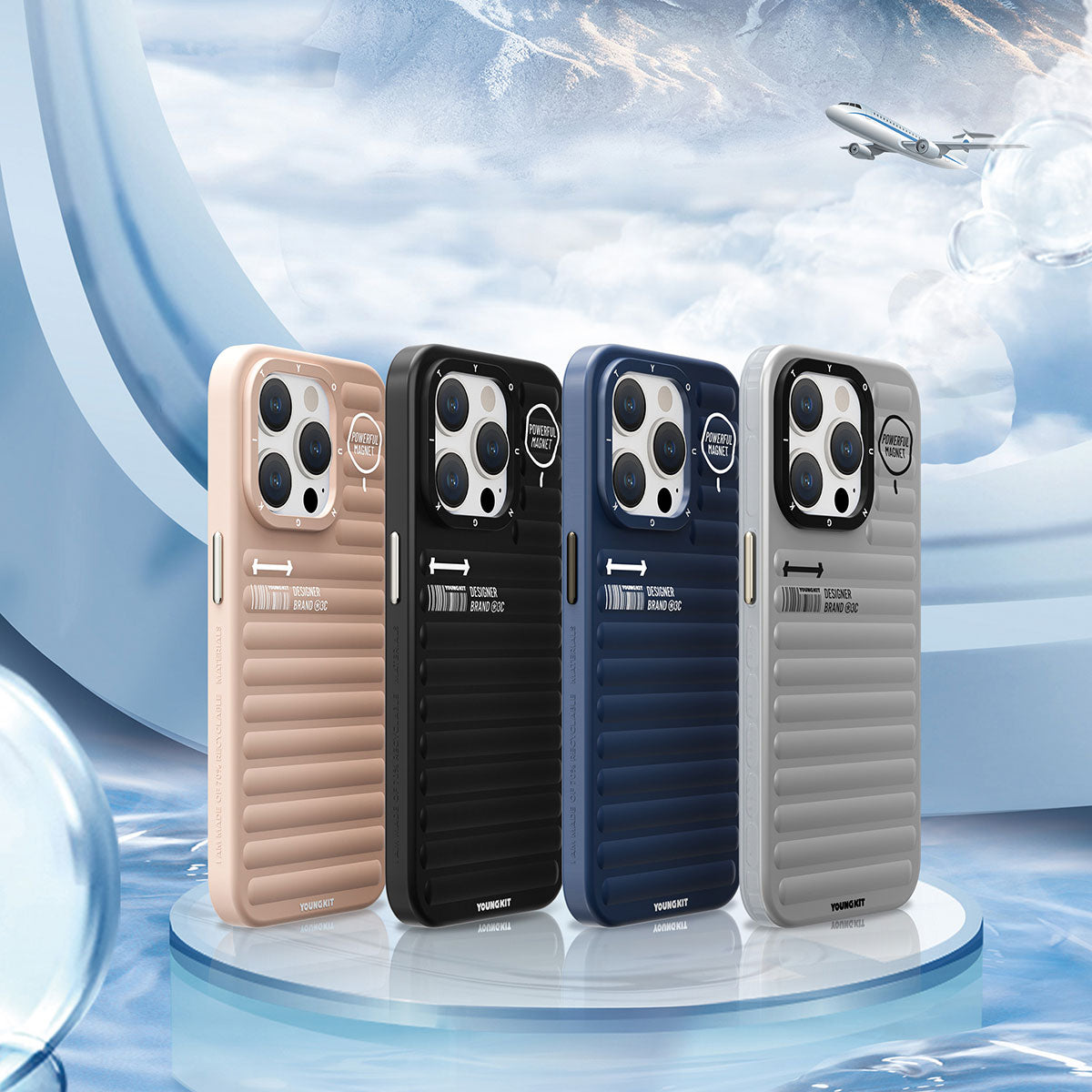 iPhone 14 Pro Kılıf Mat Renkli Tasarım YoungKit Original Serisi Kılıf Siyah