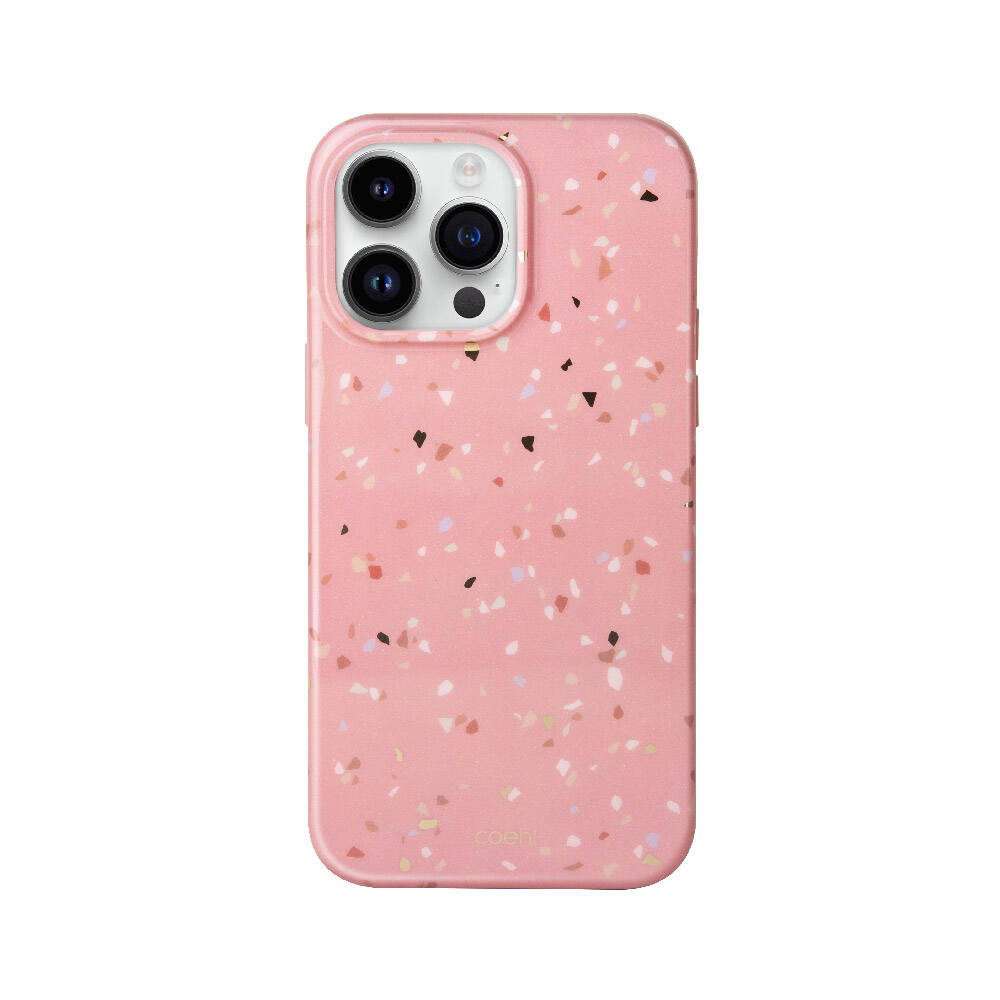 iPhone 14 Pro Kılıf Mozaik Desenli Coehl Terrazzo Kılıf Gri