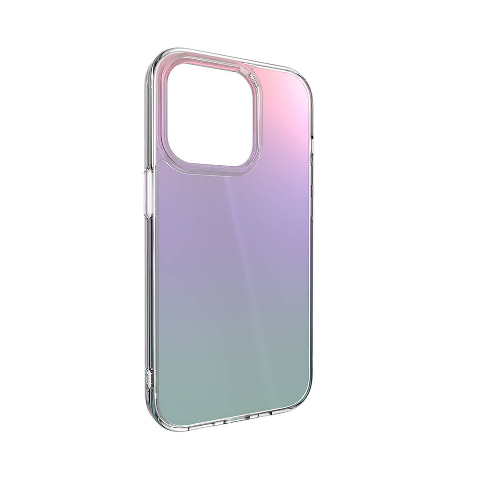 iPhone 14 Pro Kılıf Renk Geçişli Kenarları Şeffaf Tasarımlı Lisanslı Switcheasy Crush Plus Kılıf Starlight