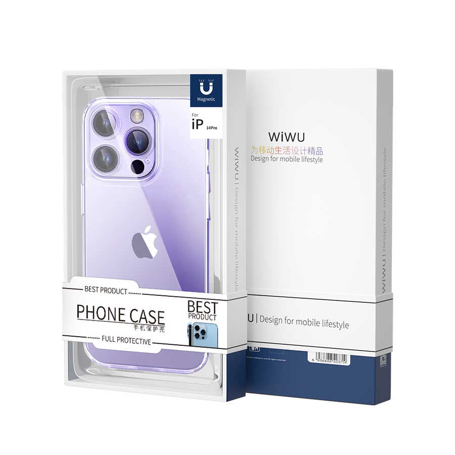 iPhone 14 Pro Kılıf Şeffaf Airbag Tasarımlı Wiwu ZCC-108 Concise Serisi Kılıf Renksiz