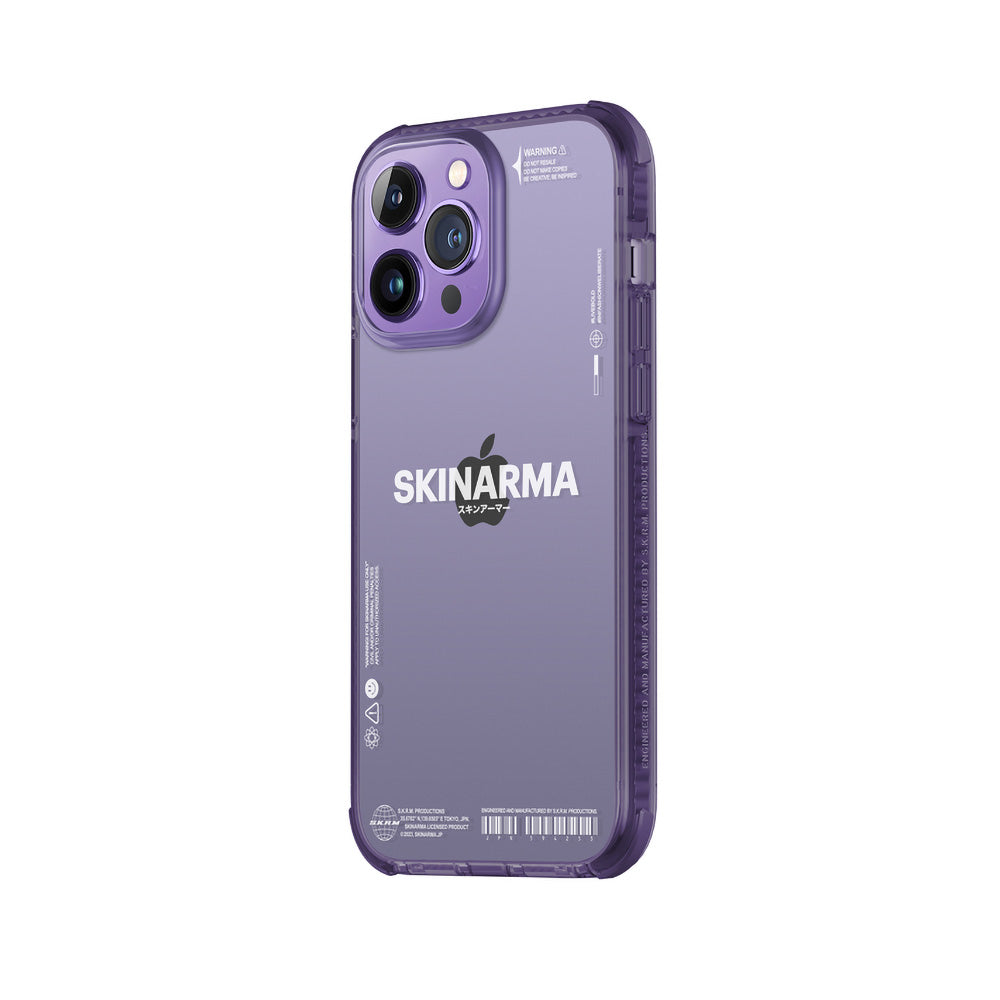 iPhone 14 Pro Kılıf SkinArma Şeffaf Airbag Tasarımlı Iro Kılıf Mor